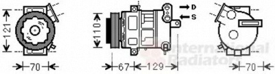 VAN WEZEL 3700k558 -  Компрессор, кондиционер